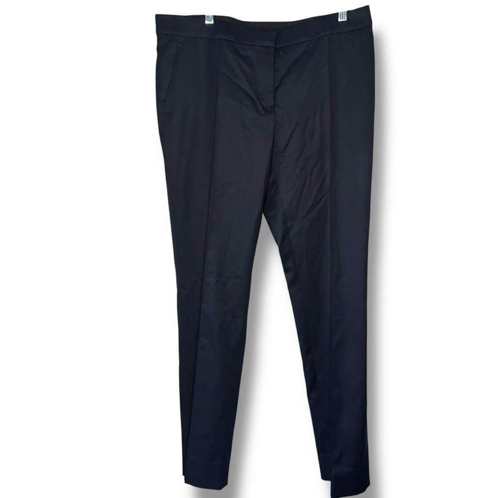 Stella Mcartney Blue Pleated Dress Pants Size 46  US 10 Wool Straight Leg